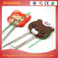 wholesale personalized soft pvc bookmark rubber slicone 3d paper clip
